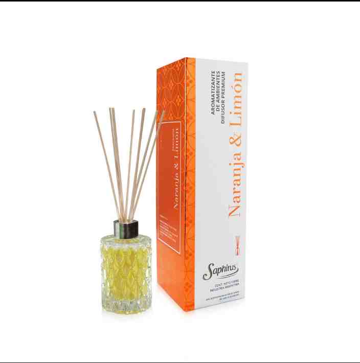 SAPHIRUS PREMIUM DIFUSOR NARANJA Y LIMON 130ML